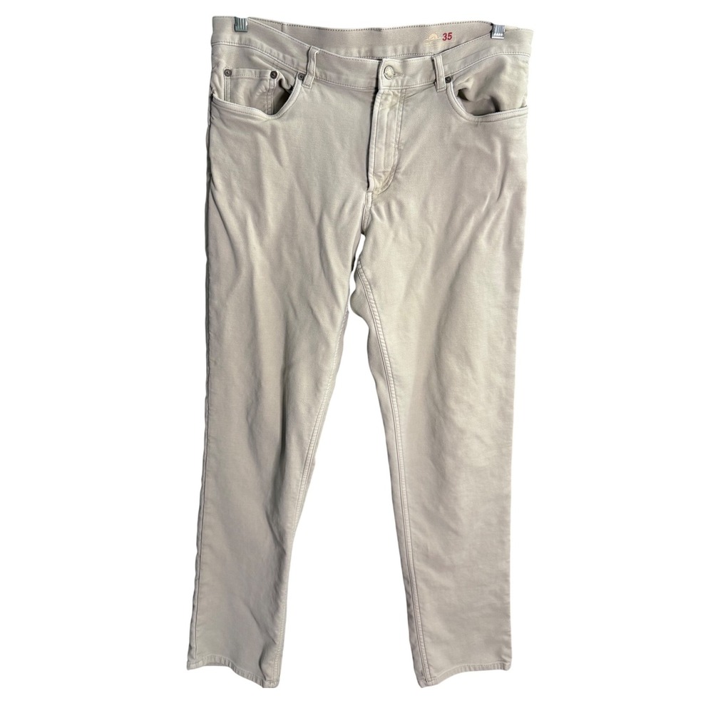 Faherty Jeans‎ White 35 Lyocell Cotton Denim Straight Leg Soft Retro Classic